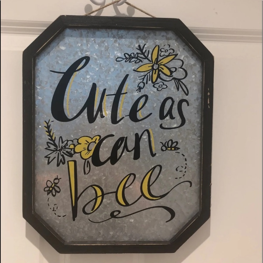 "CUTE AS CAN BE" Metal Wall Hanging
NEW